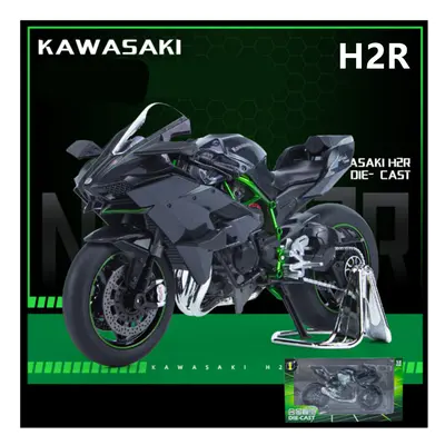 (H2R With retail box) Large Size 1/9 KAWASAKI H2R Alloy Racing Motorcycle Simulation Metal Stree