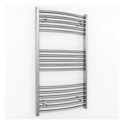 (500 x mm (BTU: 988)) 500mm Wide Chrome Curved Towel Rail Radiator