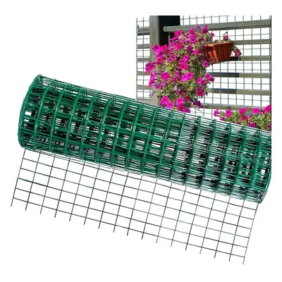 (0.9Mx25M) Garden Decorative Fence Roll Wire Mesh Fencing Roll with 100mmx75mm Mesh Hole Heavy D