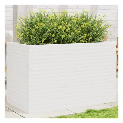 vidaXL Garden Planter White 110x60x68.5 cm Solid Wood Pine