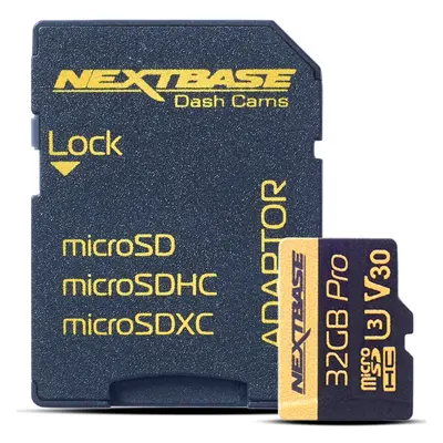 Nextbase 32GB U3 Micro SD Memory Card - with Adapter - Compatible with