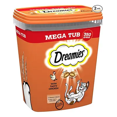 Dreamies Cat Treats Chicken 350g (pack of 2)