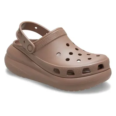 (Brown, (Adults')) Crocs Classic Crush EVA Women's Latte Clogs