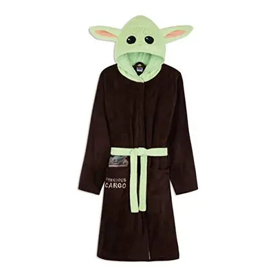 The Mandalorian Baby Yoda Dressing Gown Mens Mandalorian Hooded Bath Robe Mens Gifts Brown