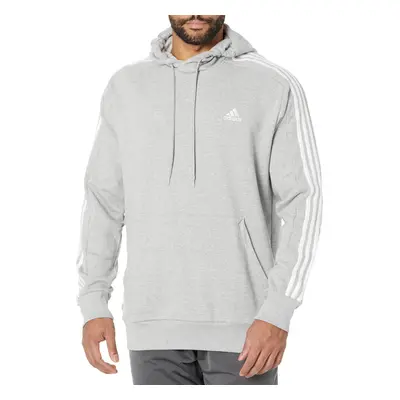 adidas Men's Essentials French Terry 3-Stripes Hoodie Medium Grey Hea