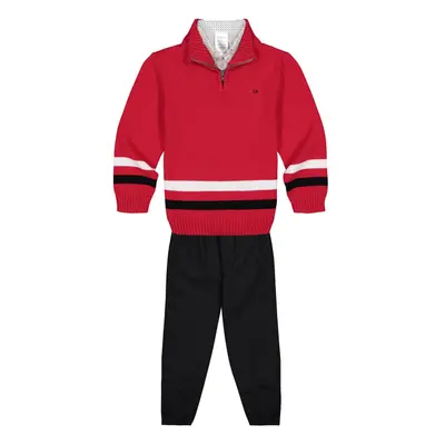 Calvin Klein Boys' 3-piece Sweater Set With Matching Button-down Shirt