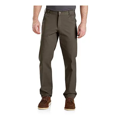 Carhartt Men's Rugged Flex Relaxed Fit Duck Dungaree Pant Tarmac 36W