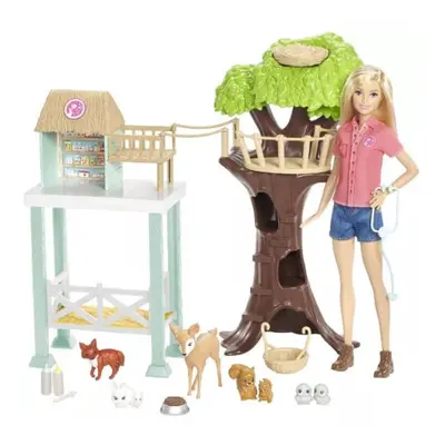 Barbie Doll (Animal Rescue Doll Deluxe Playset) White