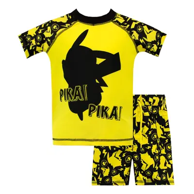 Pokemon Boys' Pikachu Two Piece Swim Set Size Yellow