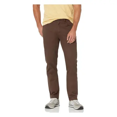 Men's Athletic-Fit 5-Pocket Comfort Stretch Chino Pant (Previously Goodthreads), Brown, 42W x 29