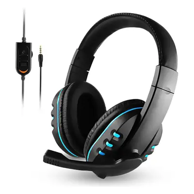 (Blue) Wired Stereo Bass Surround Gaming Headset for PC Laptop Headphone with Microphone