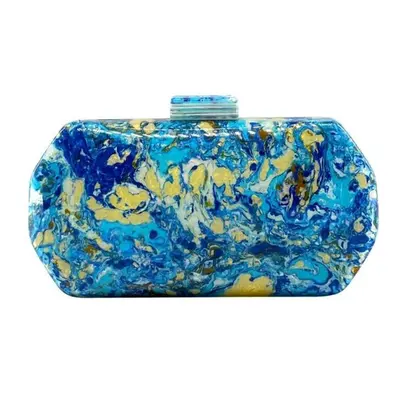 Acrylic evening bag blue