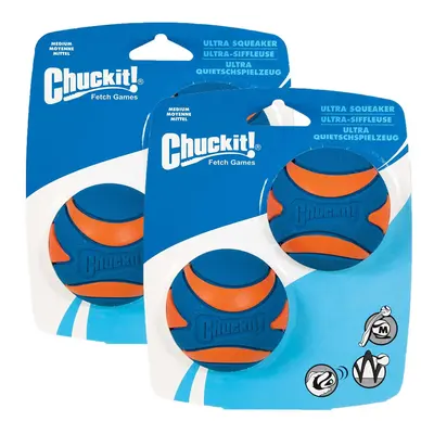 Petmate Chuckit Ultra Squeaker Ball Size:Medium Pack of