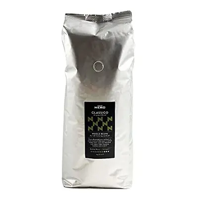 Caff? Nero Classico Whole Coffee Beans - Medium Roast - 1KG (1 x 1KG Coffee Bag)