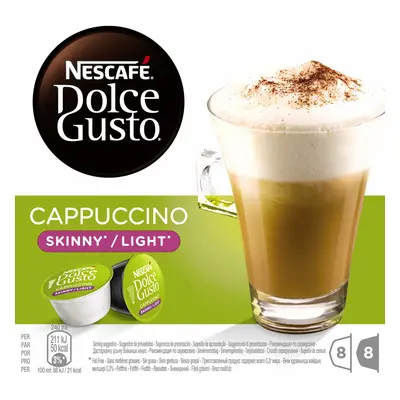 NESCAFÃ Dolce Gusto Cappuccino Skinny/Light Coffee Pods, Capsules (Pack of - Total Capsules, Se