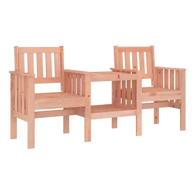 (natural douglas) vidaXL Garden Bench with Table Outdoor 2-Seater Bench Chair Solid Wood Pine