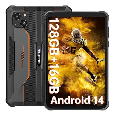 OUKITEL RT3 PRO Rugged Tablet - Android 14,8 Inch, 128GB+16GB, 5150mAh 18W Charger, IP68 Waterpr