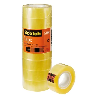 Scotch General Purpose Office Utility Tape - Transparent - Rolls - 19mm x m