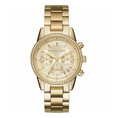 Michael Kors Ritz Ladies WatchÂ¦Chronograph DialÂ¦Gold Tone Stainless StrapÂ¦MK6356