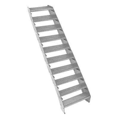 Metal Staircase Section Adjustable Height Galvanised Steel Steps 60cm / 600mm