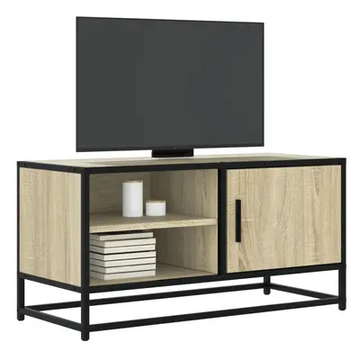 vidaXL TV Cabinet Sonoma Oak 80x34.5x40 cm Engineered Wood and Metal