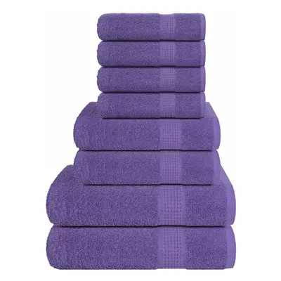 (purple) vidaXL Towel Set Piece Tea Towel Hand Towel Wash Towel gsm 100% Cotton