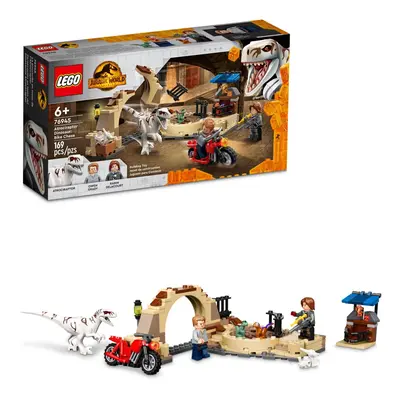 Lego Jurassic World Atrociraptor Dinosaur Bike Chase Set Dinosaur Toys for Boys Girls Kids Age P