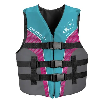 O'Neill Youth Superlite USCG Life Vest Turquoise/Berry/Smoke:White 1sz