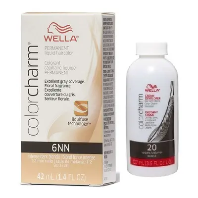 (6NN + Developer (Vol. 20) 3.6oz ) Wella Color Charm Permanent Liquid Haircolor