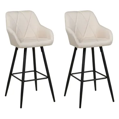 Set of Bar Chairs DARIEN Light Beige