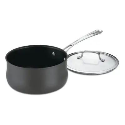 Cuisinart Contour Hard Anodized 1-Quart Saucepan with Cover Black