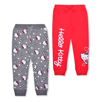 Hello Kitty Sanrio Girls Pack Joggers for Big Kids - Pink/Blue/Red/G