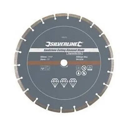 Silverline Sandstone Cutting Diamond Blade x 20mm Segmented Rim - - sandstone cutting blade 20mm