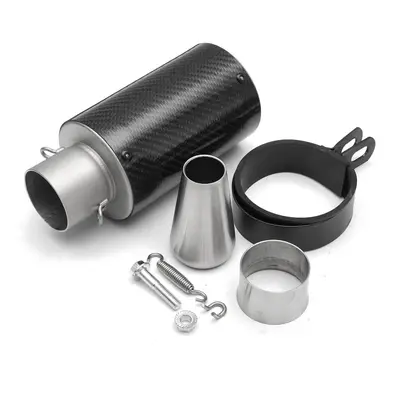 (Carbon Fiber) 28-51mm Motorcycle Cylinder Exhaust Muffler Pipe Bluing/Carbon Fiber Universal