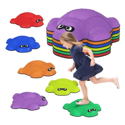 AIYAPLAY PCS Kids Stepping Stones, Turtle-Shaped Stackable River Stones