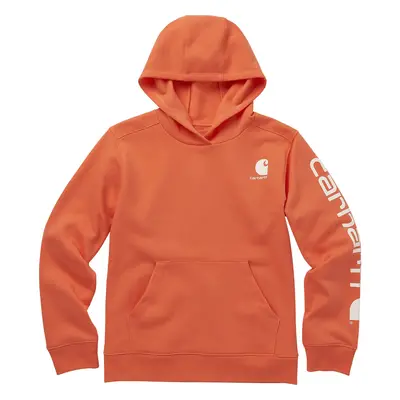 Carhartt Girls' Big Hoodie Fleece Pullover Sweatshirt Living Coral