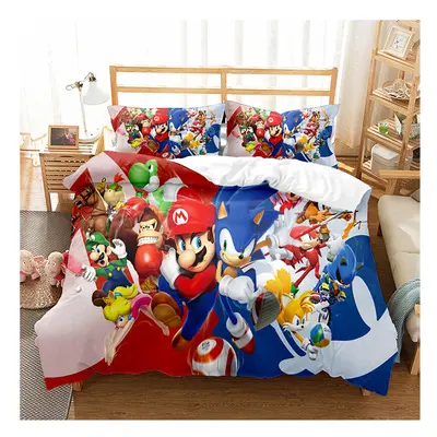 (Style 02, King) Mario Duvet Cover Single Double King Duvet Cover