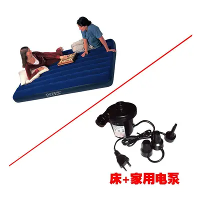 (Mattress+196 household electric pump, (203 * 183cm wide)) INTEX Single Line Pull-Up Air Bed, Pl