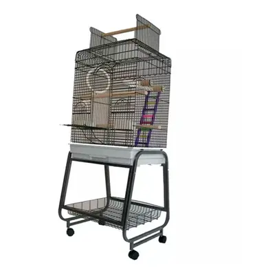 Strong Parrot Cage Villa Large Metal Bird Aviary Aurelia Silverstone Grey