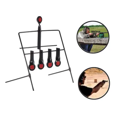 Metal Shooting Targets Stand Resetting Spinning AR500 Steel Targets Air Pellet Trap Airgun Shoot