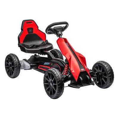 HOMCOM 12V Electric Go Kart w/ Forward Reversing Speeds for Yrs - Red