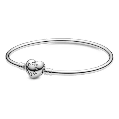 Pandora Moments Heart Clasp Bangle Bracelet For Women