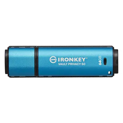 Kingston IronKey Vault Privacy 64GB Encrypted USB | FIPS | AES-256bit | BadUSB Attack Protection