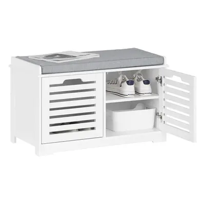 SoBuy FSR23-II-W Hallway Storage Bench Shoe Bench Shoe Cabinet