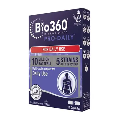 Bio360 Pro-Daily (10 Billion Bacteria), from Natures Aid, Capsules