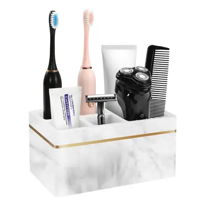 Toothbrush Holders, Slots Resin Electric Tooth brush Holder Toothpaste Stand Bathroom Caddy Bath