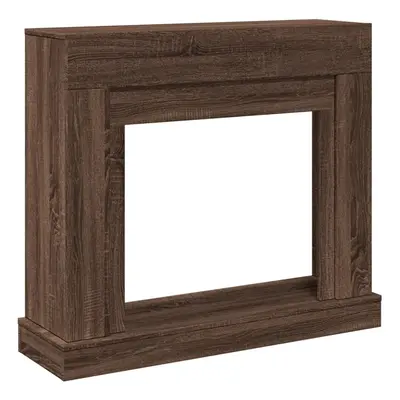 (brown oak) vidaXL Fireplace Surround Fire Surround Only Fireplace Frame Engineered Wood