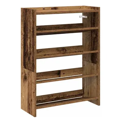 (old wood, cm/ cm) vidaXL Shoe Rack Shoe Cabinet Shoe Storage Shelf Hall Cupboard Engineered Woo