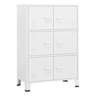 (white) vidaXL Industrial Storage Chest Steel Sideboard Cabinet Multi Colours/Sizes