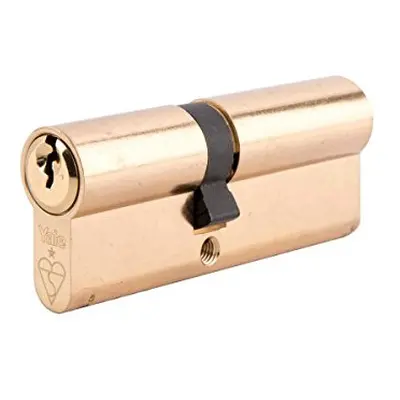 KM4040-PB- KM Superior star Euro Cylinder lock - 40/40 (90mm) / 40:10:40 - Brass Finish- High Se